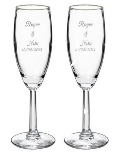 Personalized Wedding Toasting Glasses