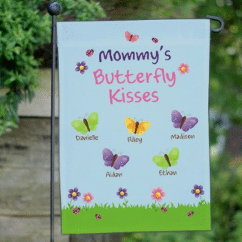 Butterfly Kisses Garden Flag for Mom