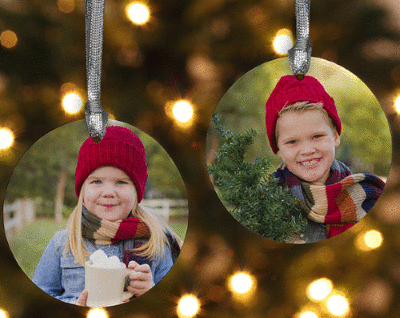 Personalized Photo Ornament With 2 Sided Picture