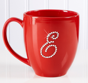 Personalized Red Mug With your mom name letter
