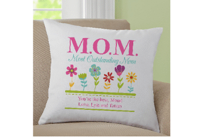 Most Outstanding Mom Throw Pillow