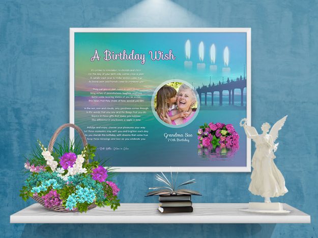 Birthday Personalized Framed Art Poem on Wall