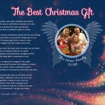 Christmas Angel Wings Blue Art Poem Personalized