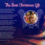 Christmas Angel Wings Royal Blue Art Poem Personalized