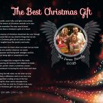 Angel Wings Black Art Poem Personalized Christmas Gift idea