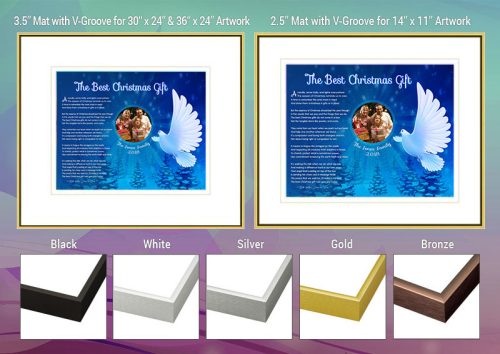 Christmas White Dove Frame and Mat Choices