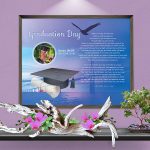 Graduation Bridge over Water Personalized Framed Art Poem on Wall