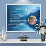 Grandmother Mountain Personalized Framed Art Poem on Wall