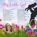My Little Girl Original Art Poem Mother-Daughter Personalized Gift