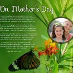 Original Butterfly Green Art Poem Personalized Mother's Day Gift Idea