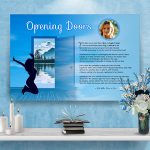 Poster Opening Doors Blue Sky Canvas Gallery Wrapped Art Poem