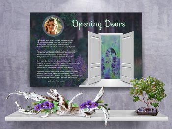 Poster Opening Doors Purple Wildflower Canvas Gallery Wrapped Art Poem