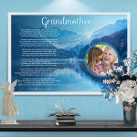 Poster Grandmother Mountain Scene Art Poem Print Framed