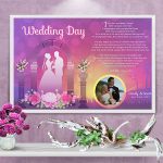 Poster Wedding Sunset Arch Art Poem Print Framed