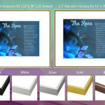 The Rose in Blue Frame and Mat Choices
