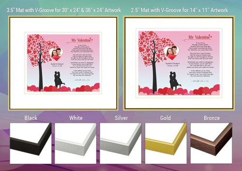 Valentine Heart Tree Frame and Mat Choices