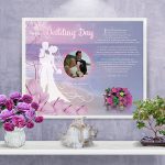 Wedding Beach Personalized Framed Art Poem on Wall