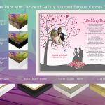 Canvas Wrapped Edges and Frames with Heart Tree Wedding Art Poem