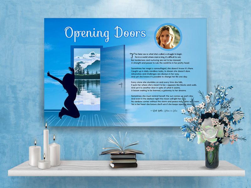 Personalized Inspirational Art Poem for Her with Canvas Wrapped Edge Personalized Inspirational Art Poem for Her with Canvas Wrapped Edge