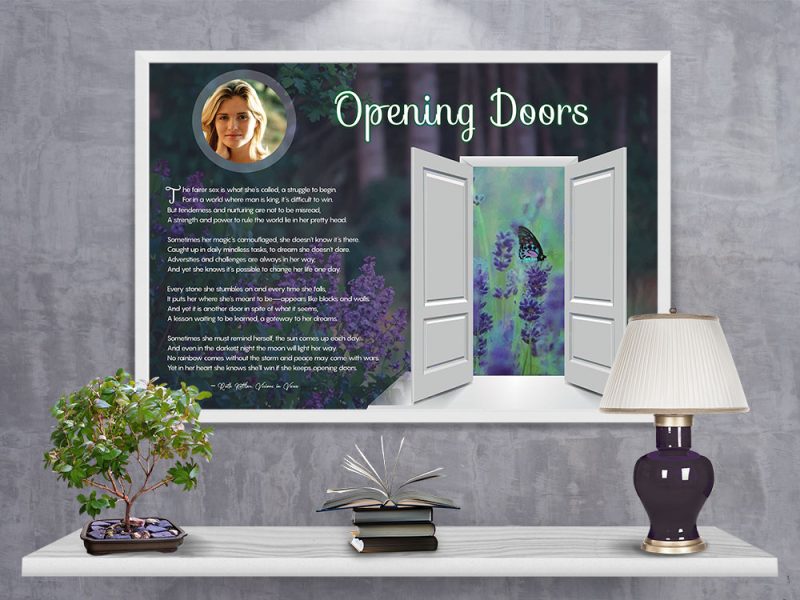 oPersonalized Inspirational Art Poem for Her in White Frame Personalized Inspirational Art Poem for Her in White Frame