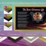 Canvas Wrapped Edge Frame with 36 x 24 Black Tree Christmas Art Poem