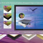 Canvas Black Frame with 14 x 11 Bridge Over Water Graduation Art Poem