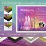 Canvas Wrapped Edges and Frames with Sunset Arch Wedding Art Poem