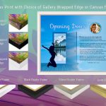 Canvas White Frame with 14 x 11 Clouds Opening Doors Art Poem