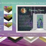 Canvas White Frame with 14 x 11 Wildflowers Opening Doors Art Poem