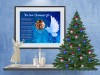 White Dove Christmas Art Poem in Frame with Mat