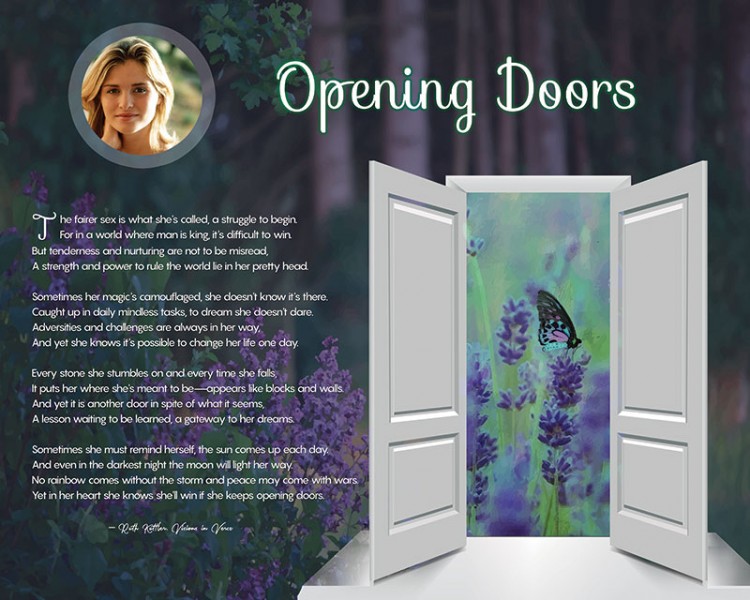 Opening Doors Wildflower Art Poem Personalized Inspirational Gift