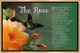 Gold Canvas Floater Frame with The Rose Peach Rose Art Poem