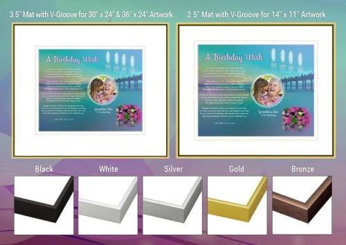 Birthday Sunset Beach Frame and Mat Choices