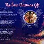 Christmas Angel Wings Royal Blue Art Poem Personalized