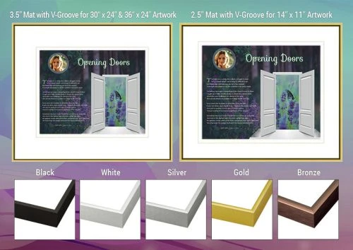 Opening Doors Purple Frame and Mat Choices