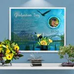 Mountain Bridge Personalized Graduation Art Poem Print Framed