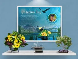 Mountain Bridge Personalized Graduation Art Poem Print Framed