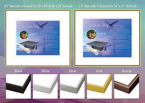 Graduation Bridge over Water Design Frame and Mat Choices