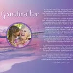 Sunset Beach Art Poem Grandmother Gift Personalized