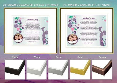 Mother's Day Floral Design Frame and Mat Choices