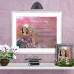 Mother's Day Pink Bridge in Frame with Mat on Wall