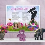 Mother Daughter Personalized Framed Art Poem on Wall