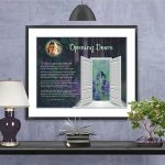 Opening Doors Purple Wildflowers in Frame with Mat on Wall