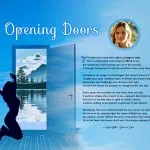 Opening Doors Blue Clouds Art Poem Personalized Inspirational Gift