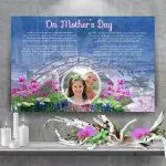 Poster Bridge with WIldflowers Mother's Day Canvas Gallery Wrapped Art Poem