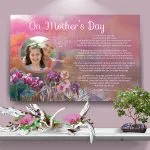 Poster Pink Bridge Floral Mother's Day Canvas Gallery Wrapped Art Poem