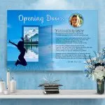 Poster Opening Doors Blue Sky Canvas Gallery Wrapped Art Poem