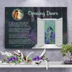 Poster Opening Doors Purple Wildflower Canvas Gallery Wrapped Art Poem