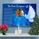 Poster White Dove Christmas Canvas Gallery Wrapped Art Poem