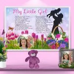 Poster Mother-Daughter Spring Flowers Art Poem Print Framed